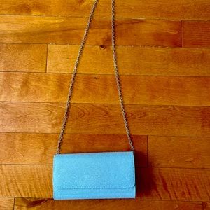 Silver sparkly clutch